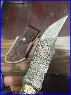 11 Inch Folding Knife with Rampuri Ratchet, Pocket Knife, Damascus Folding Knife