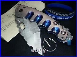 12.8 Oz Blue Anodized Titanium MOW Todd Heeter Knife 9.75 Inches Retail $2495