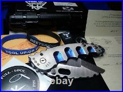 12.8 Oz Blue Anodized Titanium MOW Todd Heeter Knife 9.75 Inches Retail $2495