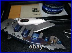 12.8 Oz Blue Anodized Titanium MOW Todd Heeter Knife 9.75 Inches Retail $2495