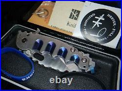 12.8 Oz Blue Anodized Titanium MOW Todd Heeter Knife 9.75 Inches Retail $2495