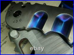 12.8 Oz Blue Anodized Titanium MOW Todd Heeter Knife 9.75 Inches Retail $2495