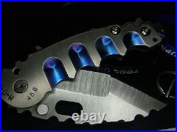 12.8 Oz Blue Anodized Titanium MOW Todd Heeter Knife 9.75 Inches Retail $2495