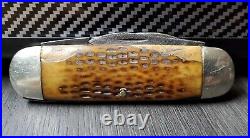 1905-1920 Case Bradford PA XX 6250 Elephant Toenail Green Rodgers Bone Bowtie