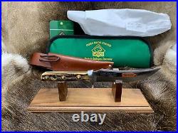 1970 Vintage Puma 6393 Skinner Knife With Stag Handles & Sheath & Pouch Mint A2