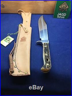 1973 Vintage PUMA 6376 BIG BOWIE Knife & Leather Sheath In Mint Box #26