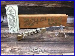 1973 Vintage Puma CK1769 Commemorative Knife Stag Handles & COA Mint In Case