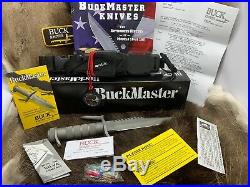 1985 Buck 184 BuckMaster Knife & Factory Sheath & Papers Buck Mint++ & Book