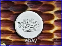 1986 Cripple Creek USA Jigged Honey Bone 3 Bl Cattle Knife By Bob Cargill #35