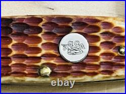 1986 Cripple Creek USA Jigged Honey Bone 3 Bl Cattle Knife By Bob Cargill #35