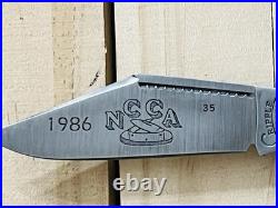 1986 Cripple Creek USA Jigged Honey Bone 3 Bl Cattle Knife By Bob Cargill #35