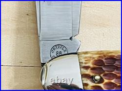 1986 Cripple Creek USA Jigged Honey Bone 3 Bl Cattle Knife By Bob Cargill #35 1986 Cripple Creek USA Jigged Honey Bone 3 Bl Cattle Knife By Bob Cargill #35