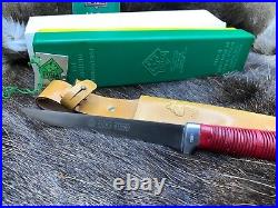 1988 Puma 6362 Vintage Mariner Knife & Sheath Red Handle With Tag in G / Y Box