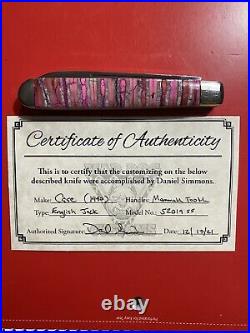 1990 Case 52091 English Jack knife Exotic Mammoth Tooth Scales. Mad Dog Customs