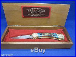 1992 Buck David Yellowhorse 112 Custom Wolf Head Knife Limited Edition Vintage