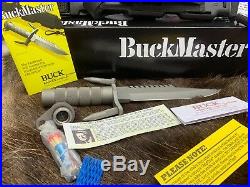 1st Model Buck 184 BuckMaster Knife With Factory Sheath & Papers Pristine Box