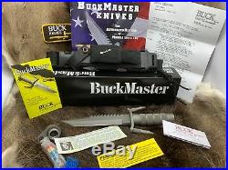 1st Model Buck 184 BuckMaster Knife With Factory Sheath & Papers Pristine Box
