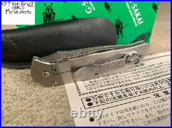 2-15/16 Clsed G. Sakai Japan Made Damascus Steel Blade Frame Lock Folding Knife
