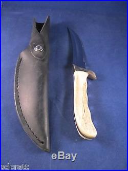 2006 Buck B402-LE-0 Akonua Stag Handle Knife With Leather Sheath Mint Box SN207