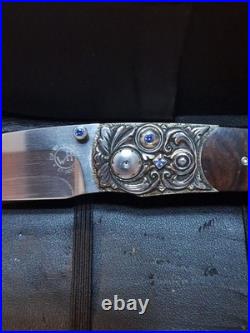 2007 William Henry Knife B07 Ag7 02/100 Excl Sterling, Sapphire, Ironwd Mint Con