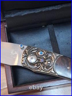 2007 William Henry Knife B07 Ag7 02/100 Excl Sterling, Sapphire, Ironwd Mint Con