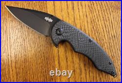 2015 Brous Manaro Sinner Flipper Knife BLACK D2 Carbon Fiber 500 Made S/N 187