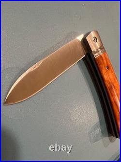 3 7/8 Hand made pocket knife with camel bone, titianium bolsters