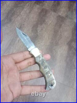 30 Pcs Lot! Custom Handmade Damascus Steel Pocket Folding Knife, Pocket Knives
