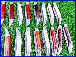 30 Pcs Lot! Forged Handmade Damascus Blade Pocket Folding Knife, Pocket Knives