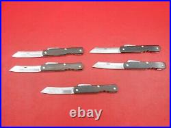 5 Pcs Damascus Steel Japanese Higonokami Pocket Folding Knife Rose Wood K 277