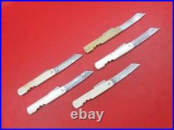 5 Pcs Damascus Steel Japanese Higonokami Style Pocket Folding Knife K 380