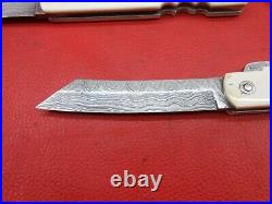 5 Pcs Damascus Steel Japanese Higonokami Style Pocket Folding Knife K 380