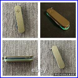 58mm Custom Swiss Army Knife with Brass Daily Custom Scales and Green Turboglow