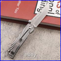 6.93'' AUS-10 Steel TC4 Titanium Handle Survival Tactical Pocket Folding Knife