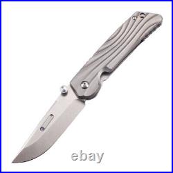 6.93'' AUS-10 Steel TC4 Titanium Handle Survival Tactical Pocket Folding Knife