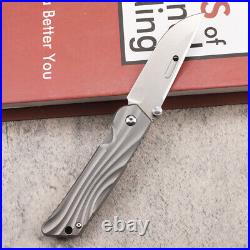 6.93'' AUS-10 Steel TC4 Titanium Handle Survival Tactical Pocket Folding Knife