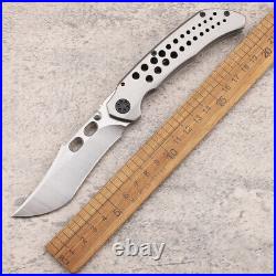 8.27'' 14C28N Steel Titanium Handle Survival Tactical Pocket Folding Knife EDC