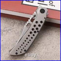 8.27'' 14C28N Steel Titanium Handle Survival Tactical Pocket Folding Knife EDC