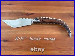 8.5 Stainless Steel Blade Giant Navaja Espino with Ratchet Wood Scales Handle