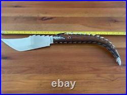 8.5 Stainless Steel Blade Giant Navaja Espino with Ratchet Wood Scales Handle