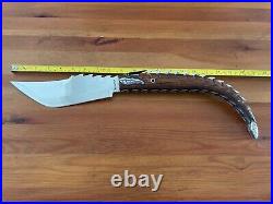 8.5 Stainless Steel Blade Giant Navaja Espino with Ratchet Wood Scales Handle