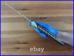 8.5 Stainless Steel Blade Giant Navaja Espino with Ratchet Wood Scales Handle