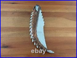 8.5 Stainless Steel Blade Giant Navaja Espino with Ratchet Wood Scales Handle