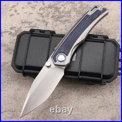 8.85'' M390 Steel TC4 Titanium Handle Survival Tactical Pocket Folding Knife EDC