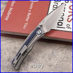 8.85'' M390 Steel TC4 Titanium Handle Survival Tactical Pocket Folding Knife EDC