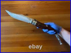 9 Arabian Style Navaja Giant Folding Pocket Knife Red Wood Scales From Spain