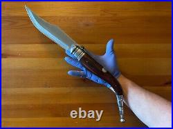 9 Arabian Style Navaja Giant Folding Pocket Knife Red Wood Scales From Spain