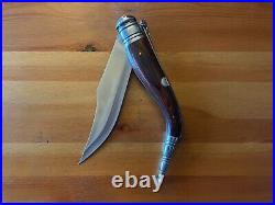 9 Arabian Style Navaja Giant Folding Pocket Knife Red Wood Scales From Spain