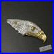 925 Sterling Silver & Brass Detailed Eagle Head Pocket Knife Pendant Unique Gift