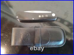 A. G. RUSSELL Vintage PocketKnife. Smooth Black Micarta withinlays. 8CR13MOV Blade